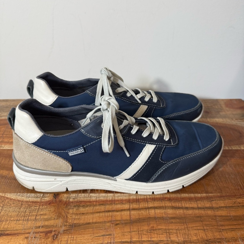 Men's Pikolinos Blue and White Casual Sneakers, Size 45